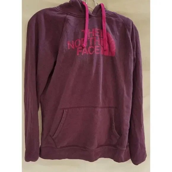 The North Face Women's Avalon Half Dome Waffle Hoodie Amaranth Purple Sz Medium - Picture 2 of 7